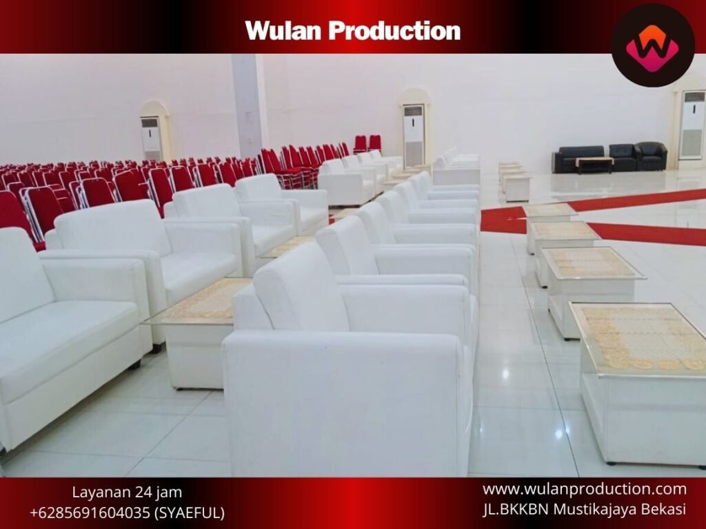Sewa Sofa Putih Single dan Double Premium Quality Jakarta melalui Wluan Production saja.