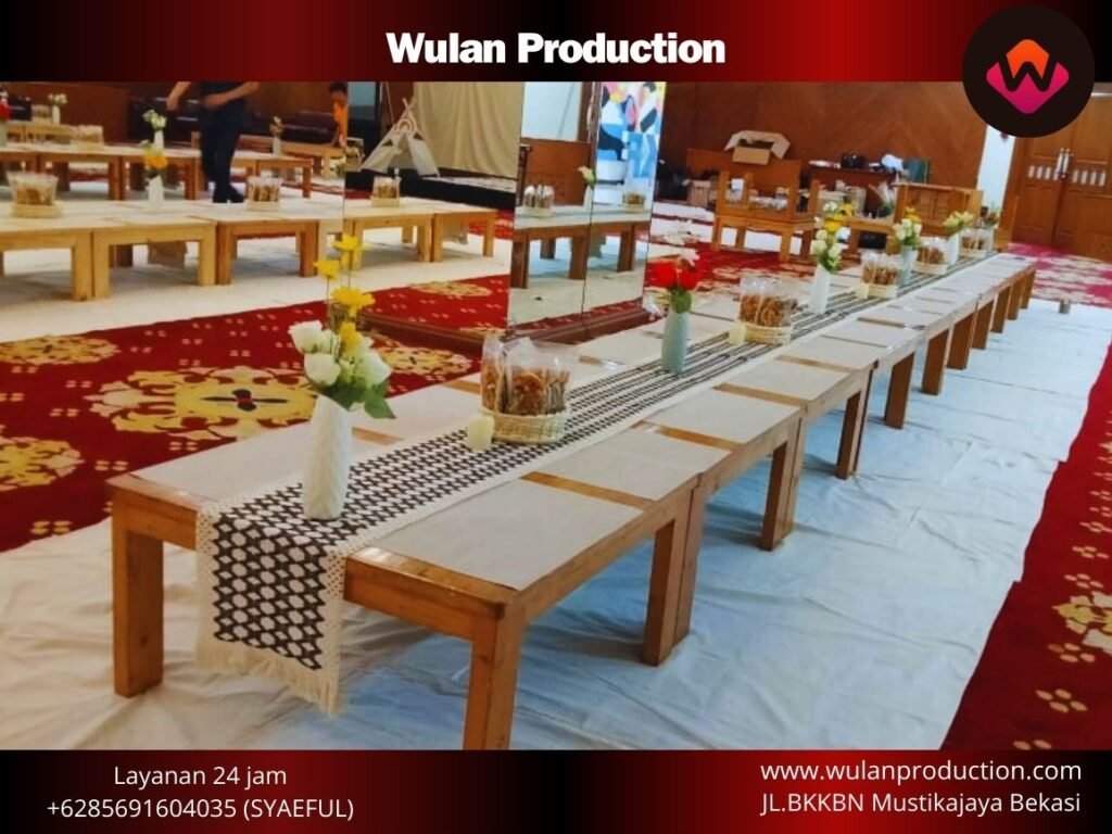 Sewa Meja Lesehan Cantik Untuk Acara Makan Bersama di Tangerang