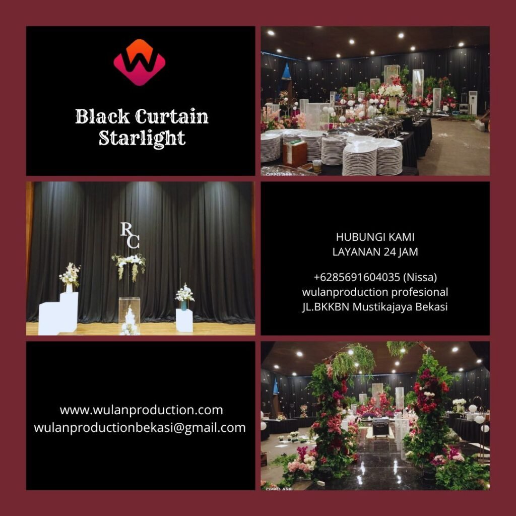 Jasa Sewa Tirai Black Curtain Star Light VIP Jakarta