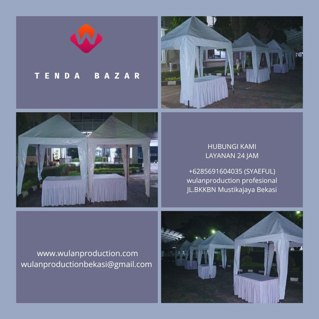 Layanan sewa Tenda Model Bazar Atap Putih Jakarta