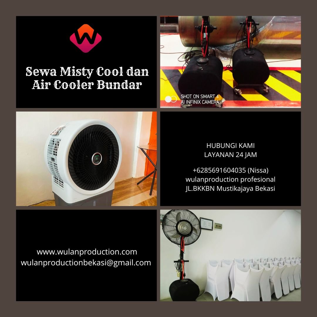 Sewa Misty Fan Kipas Blower dan air Cooler Bundar Area Jakarta