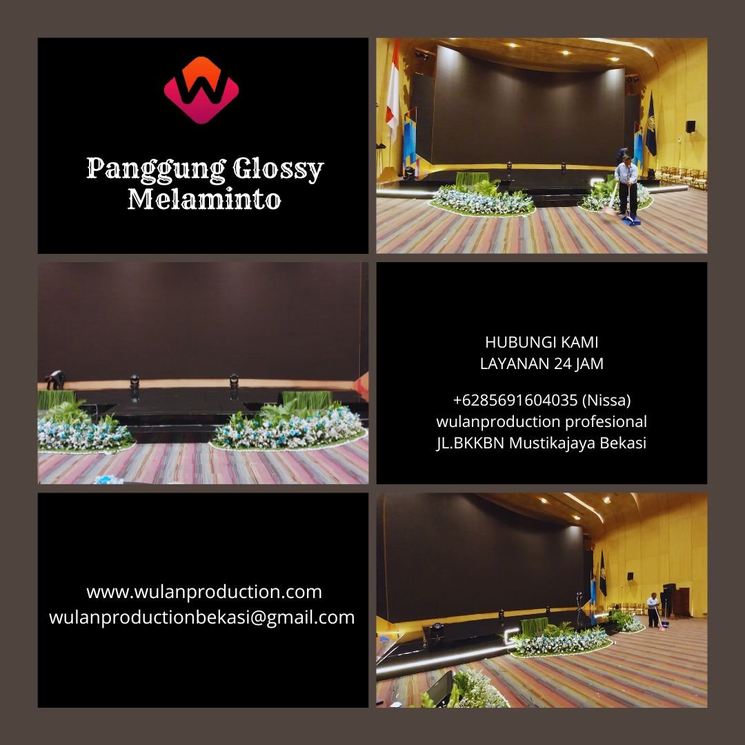 Sewa Panggung Glossy Putih Bahan Melaminto Area Terdekat Jakarta