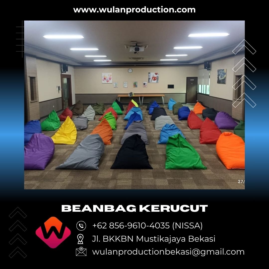 Sewa Bean Bag Kerucut Warna-warni Area Jakarta