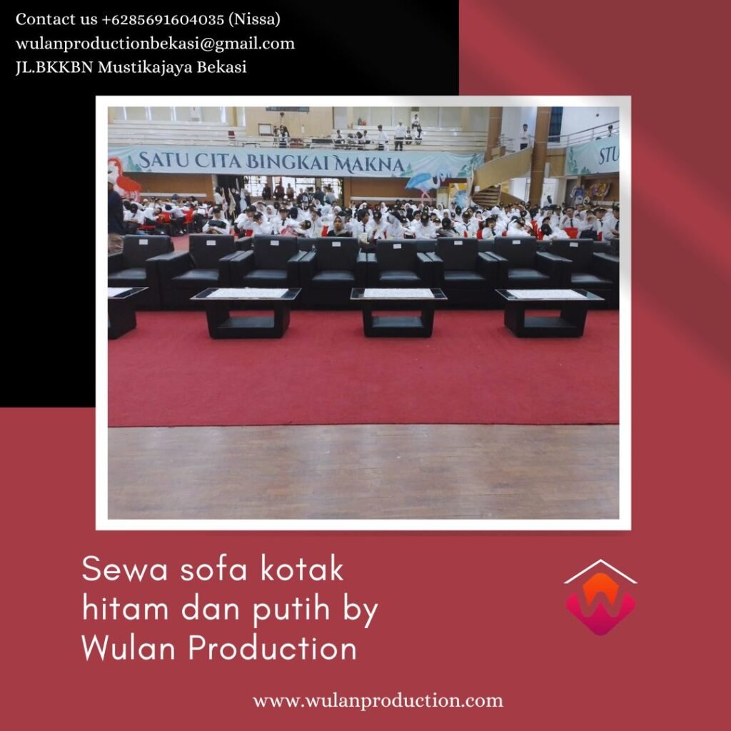 Sewa Sofa Kotak Minimalis Putih Dan Hitam area Jakarta