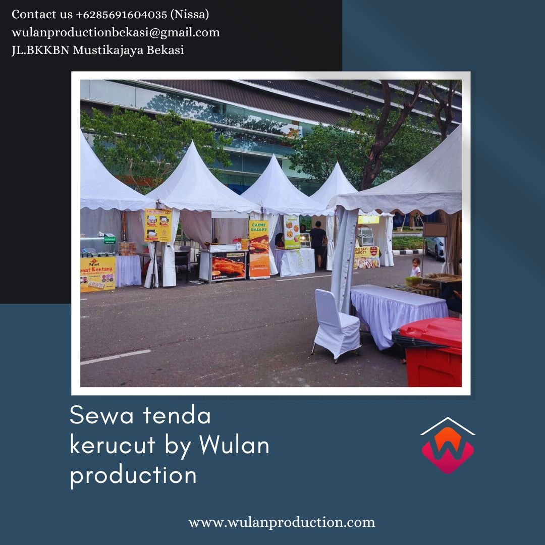 Sewa Tenda Pasar Malam Type Atap Kerucut Putih Area Jakarta