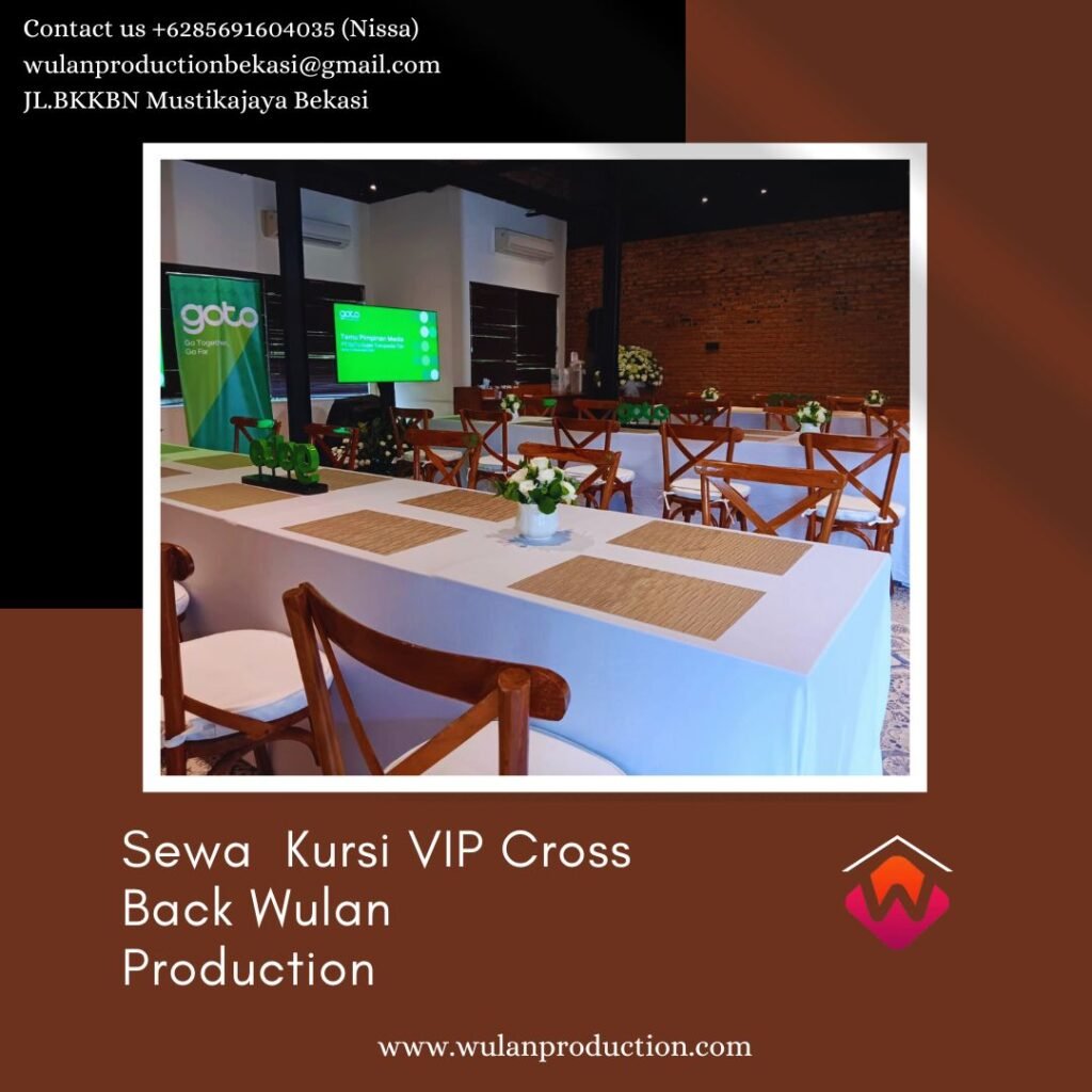 Pusat Sewa Kursi VIP Cross Back Kayu Area Terdekat Bogor