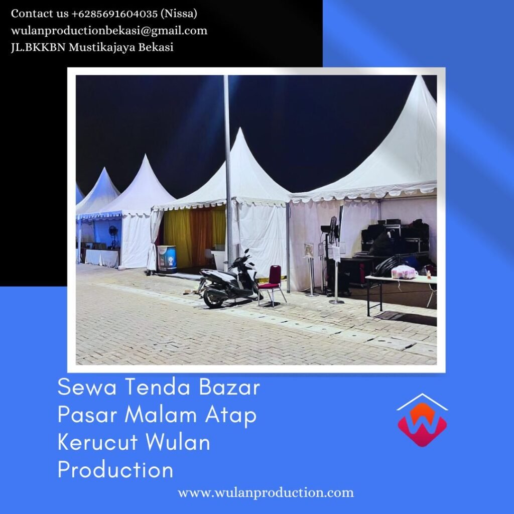 Rental Tenda Bazar Pasar Malam Atap Kerucut Putih Area Jakut