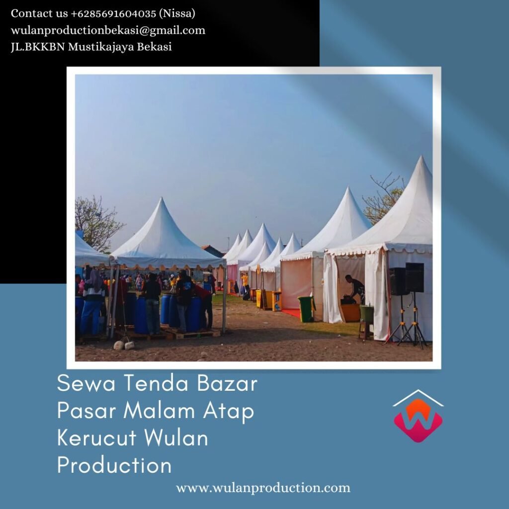 Rental Tenda Bazar Pasar Malam Atap Kerucut Putih Area Jakut