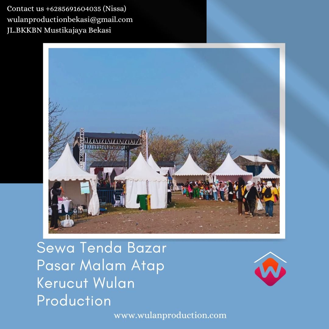 Rental Tenda Bazar Pasar Malam Atap Kerucut Putih Area Jakut