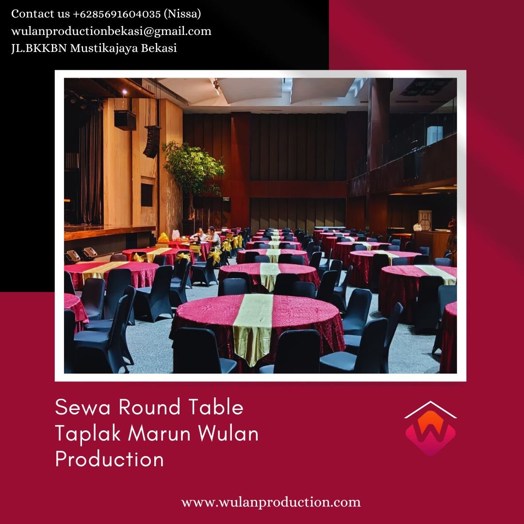 Sewa Round Table Taplak Marun Area Jakarta