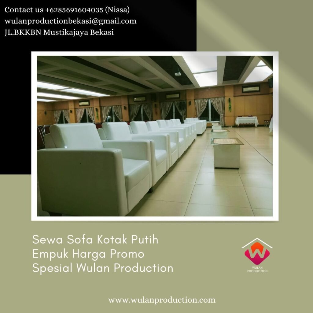 Sewa Sofa Kotak Putih Empuk Harga Promo Spesial Area Jakarta