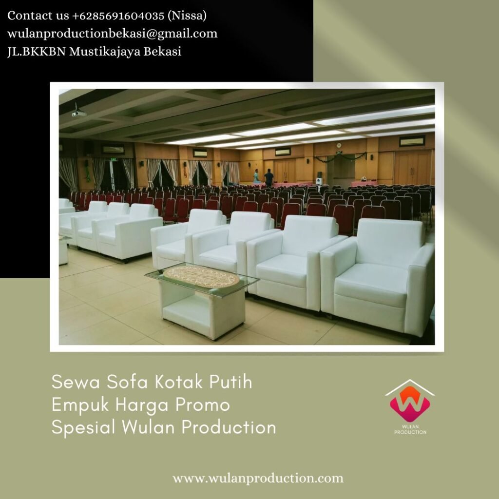 Sewa Sofa Kotak Putih Empuk Harga Promo Spesial Area Jakarta