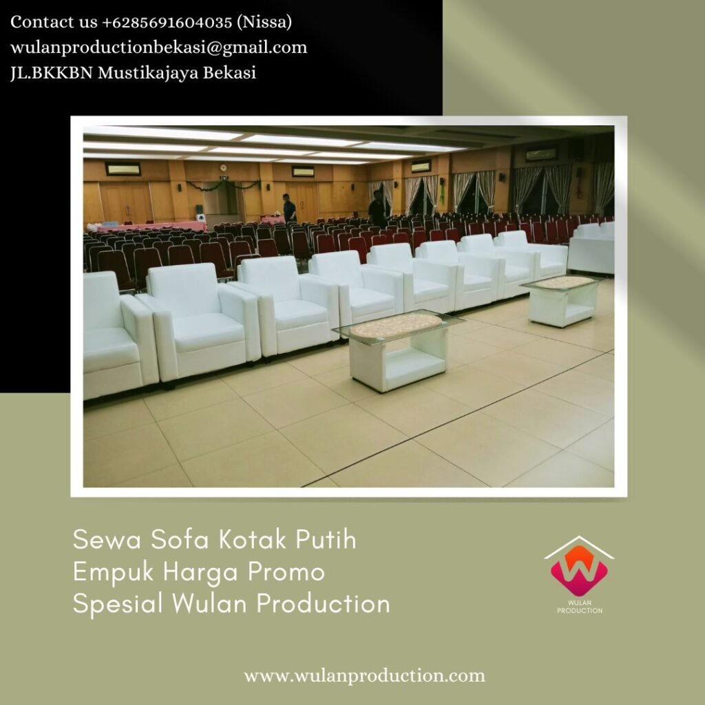 Sewa Sofa Kotak Putih Empuk Harga Promo Spesial Area Jakarta