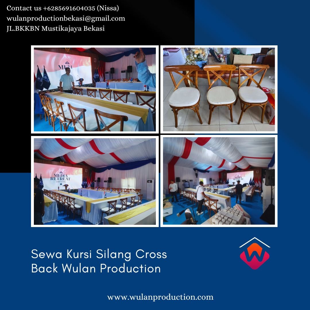 Jasa Sewa Kursi Silang Cross Back Area Cikarang