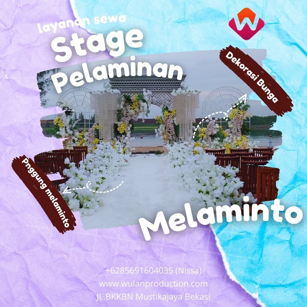 Sewa Stage Pelaminan Bahan Melaminto Putih di Depok