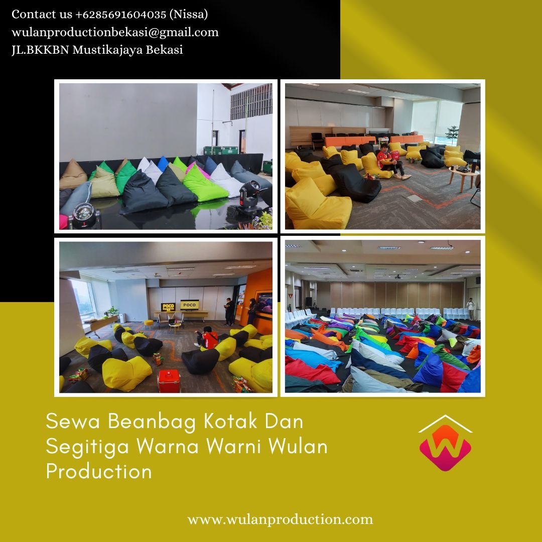 Jasa Sewa Beanbag Kotak Dan Segitiga Warna Warni Di Jakarta