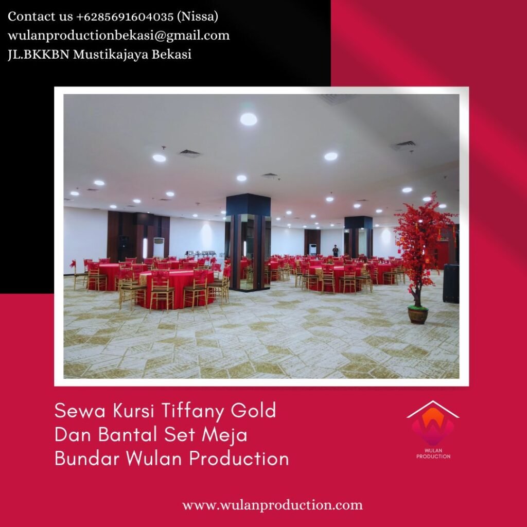 Pusat Sewa Kursi Tiffany Gold Dan Bantal Set Meja Bundar di Jakarta