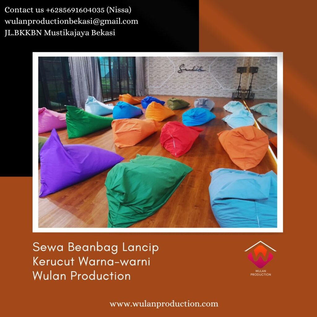 Pusat Sewa Beanbag Lancip Kerucut Warna-warni di Bandung