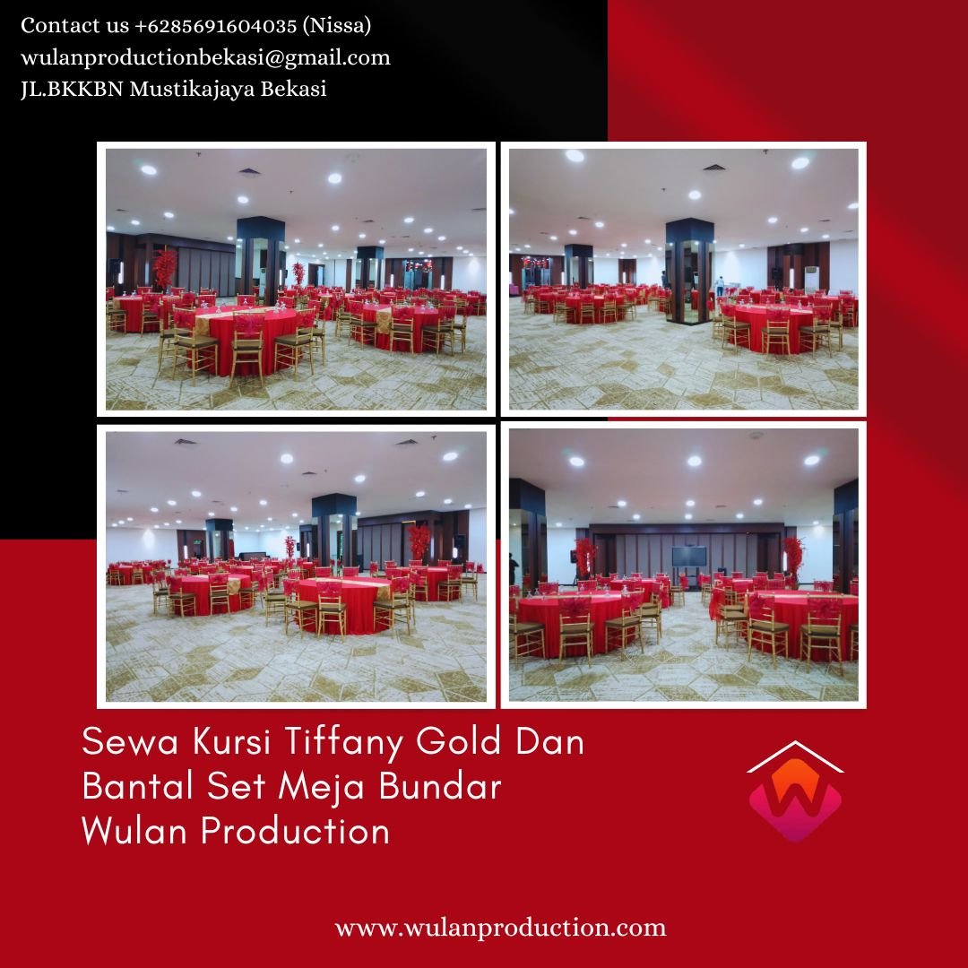 Pusat Sewa Kursi Tiffany Gold Dan Bantal Set Meja Bundar di Jakarta