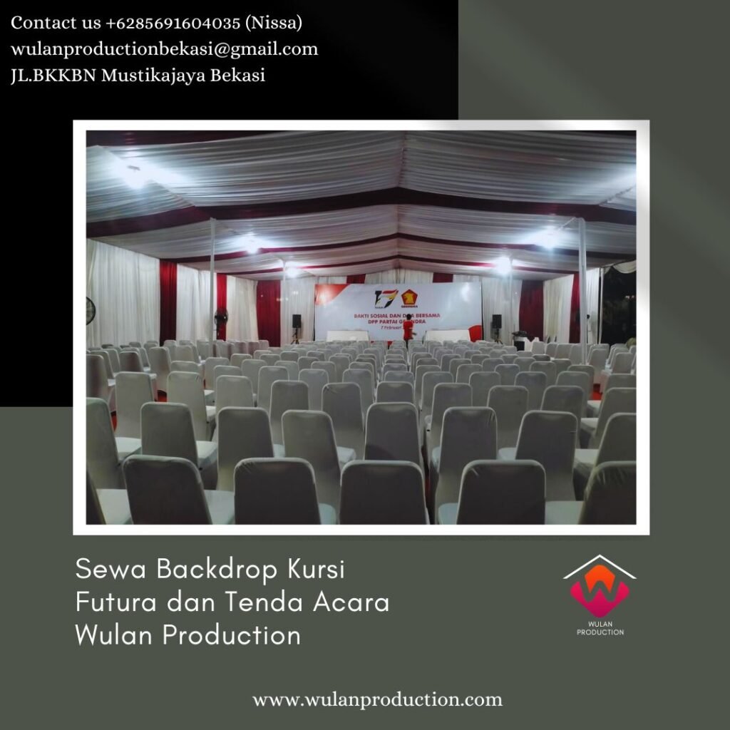 Sewa Backdrop Kursi Futura dan Tenda Acara Bakti Sosial di Jakarta