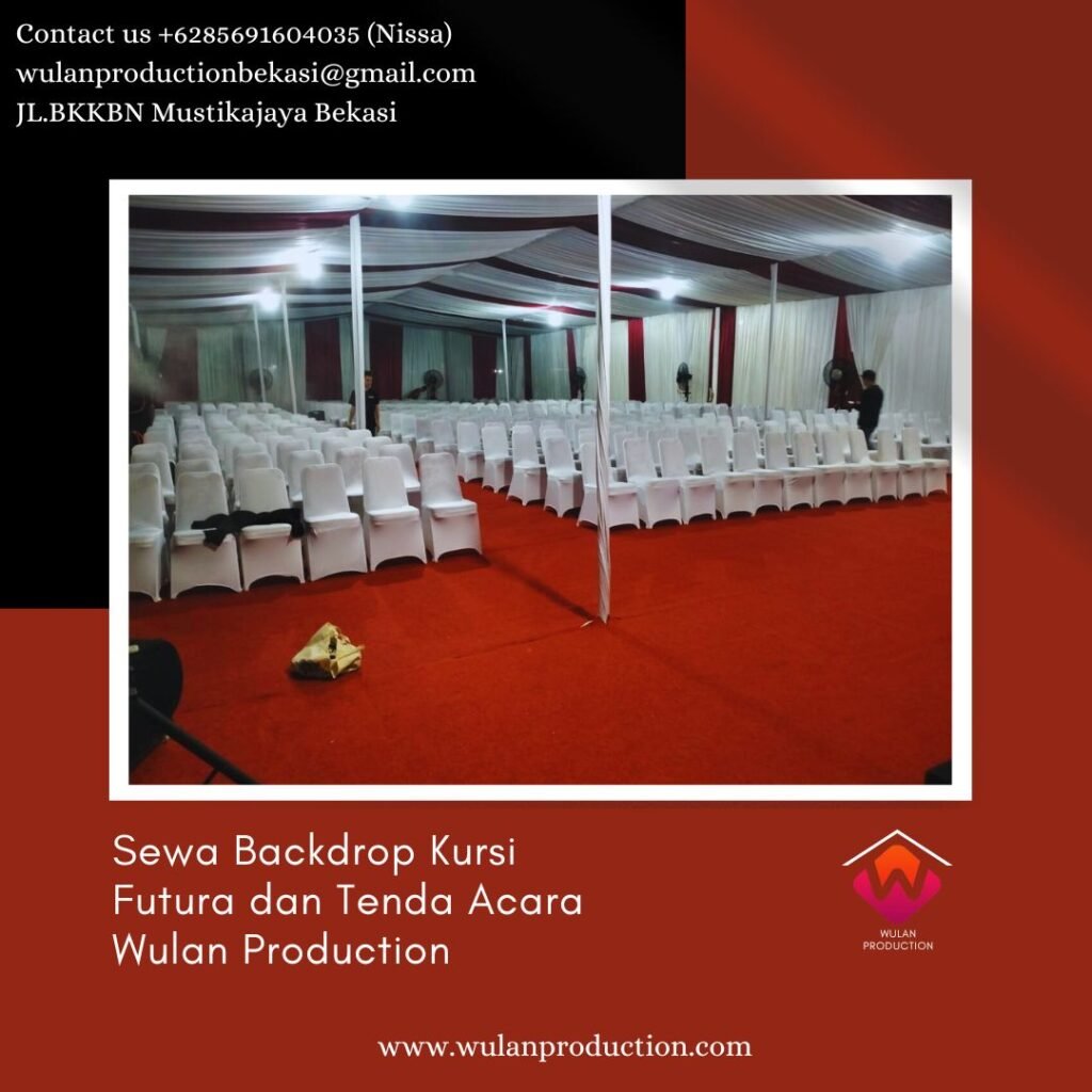 Sewa Backdrop Kursi Futura dan Tenda Acara Bakti Sosial di Jakarta
