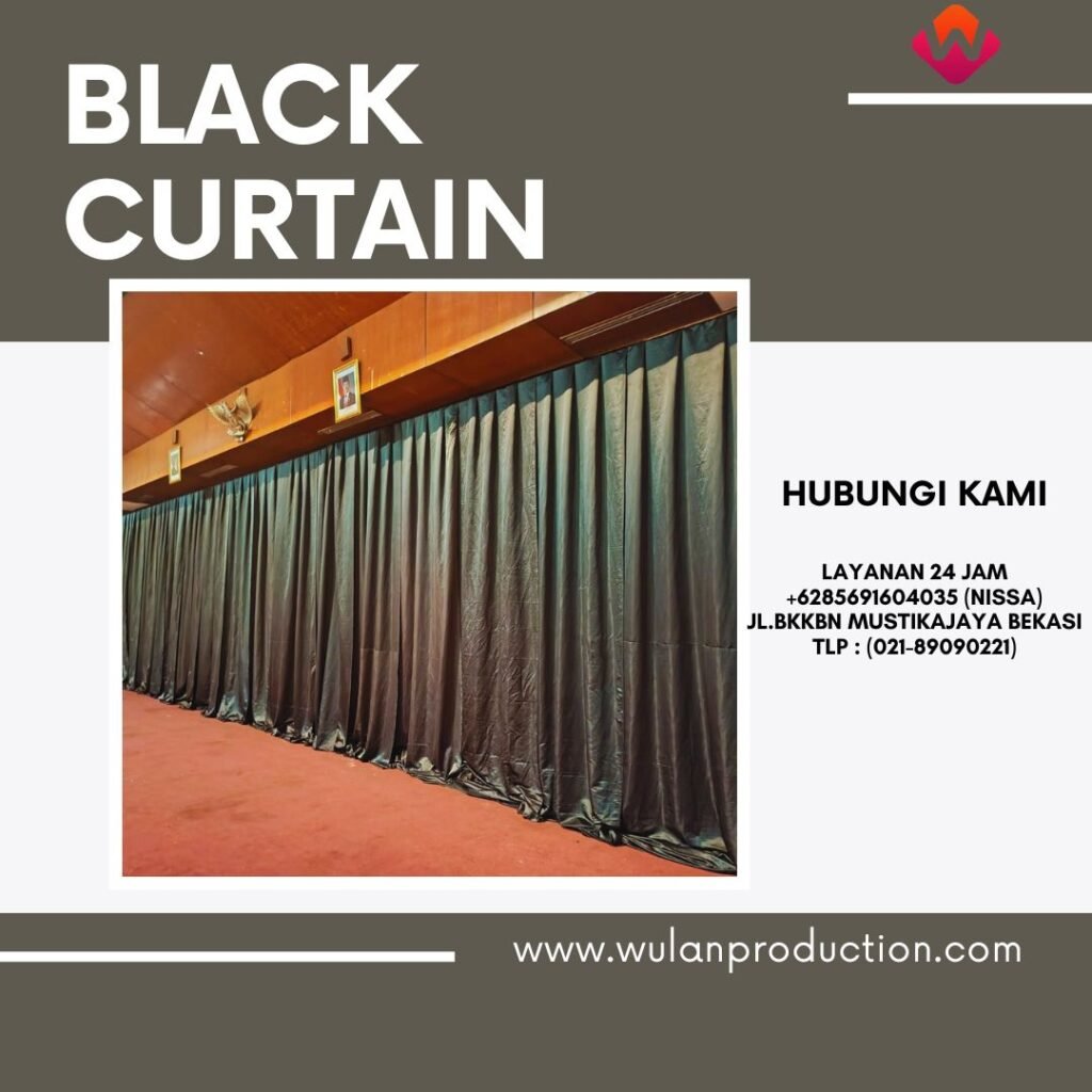 Sewa Black Curtain Tebal Event Mazda Transyogi Bogor