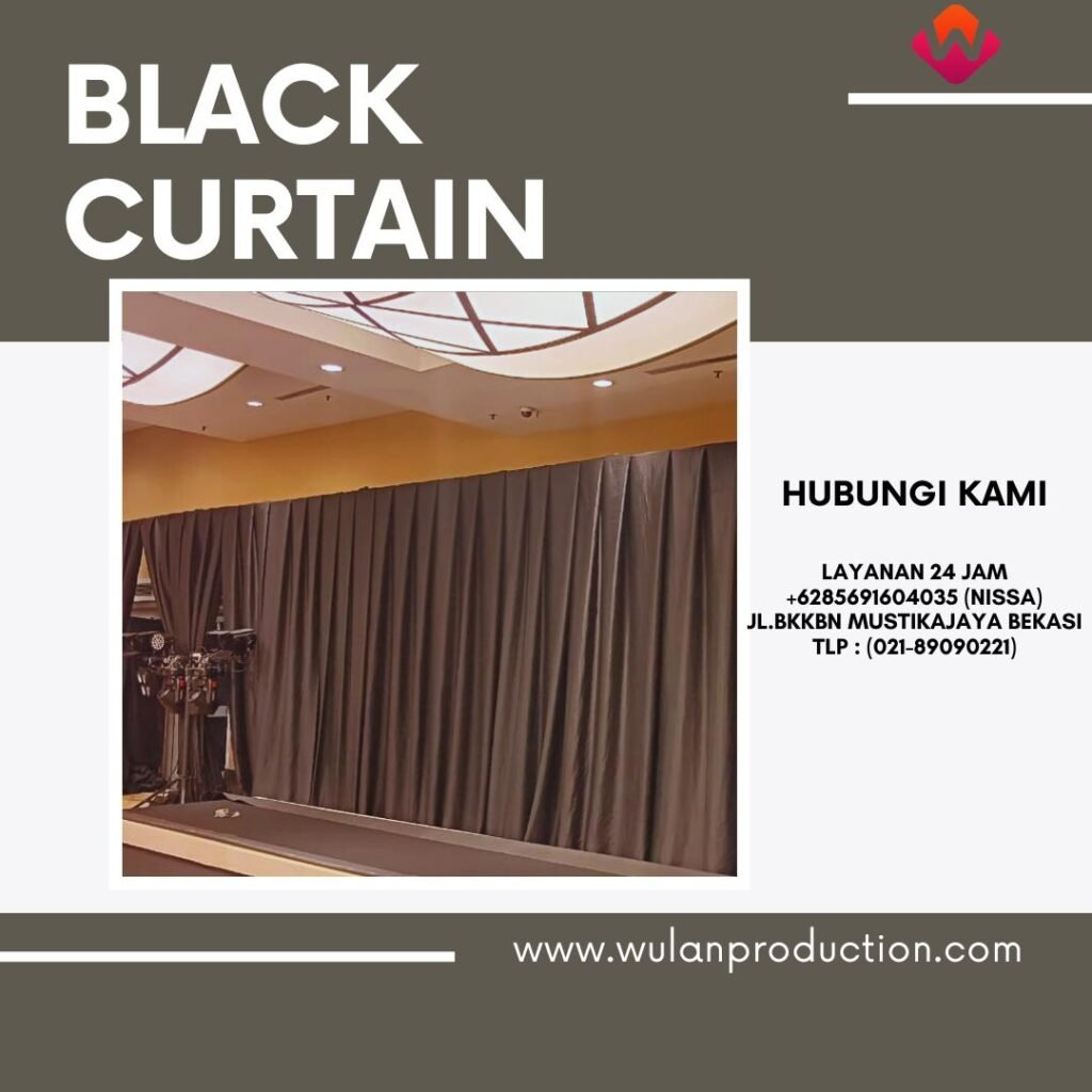 Sewa Black Curtain Tebal Event Mazda Transyogi Bogor