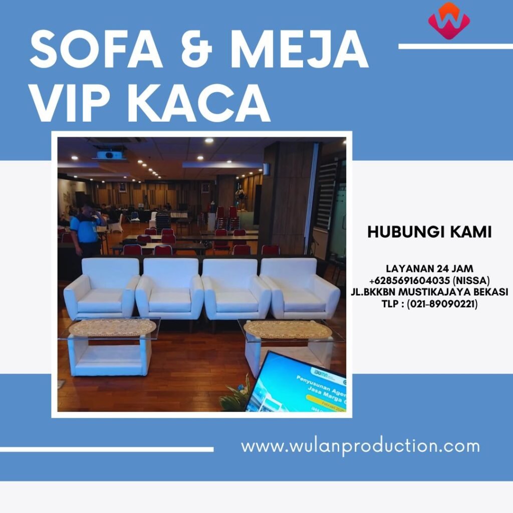 Sewa Sofa Single Dan Meja Sofa VIP Putih di Jakarta