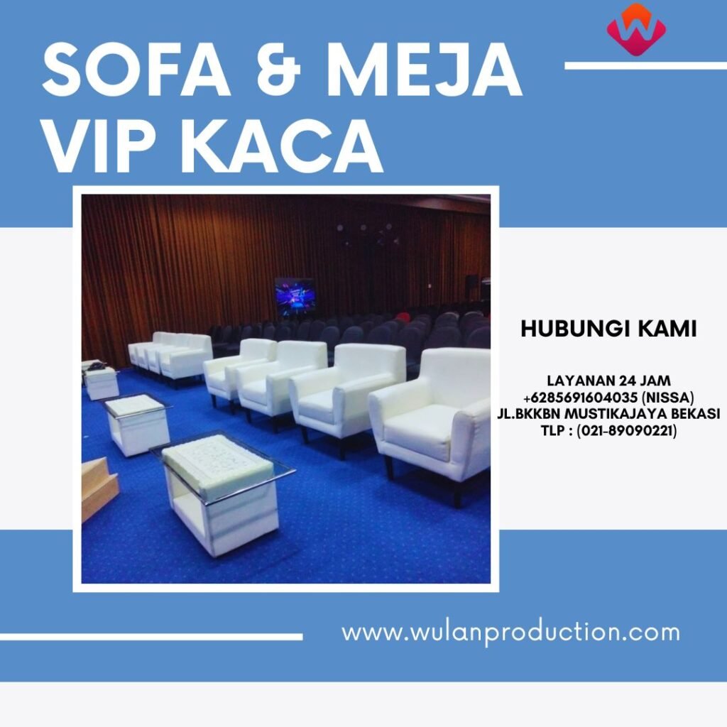 Sewa Sofa Single Dan Meja Sofa VIP Putih di Jakarta