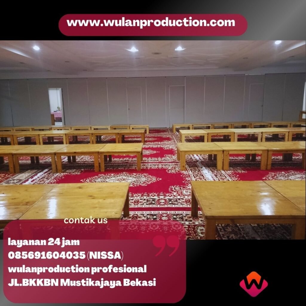 Rental Meja Lesehan Kotak Dan Permadani Merah Area Jakarta