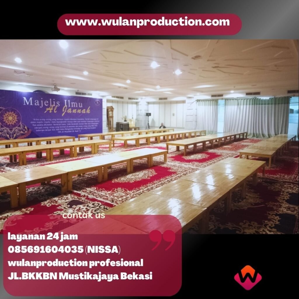 Rental Meja Lesehan Kotak Dan Permadani Merah Area Jakarta