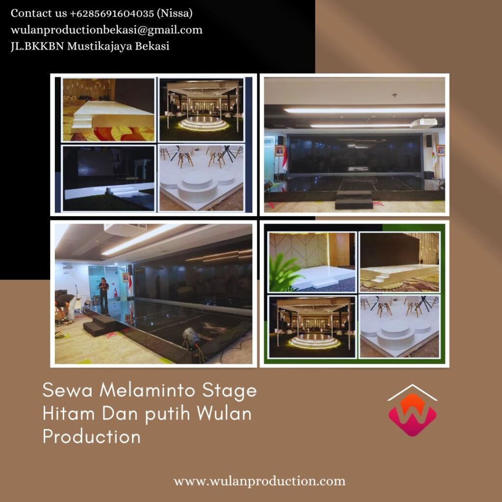 Rental Melaminto Stage Hitam Dan putih Area Jakarta