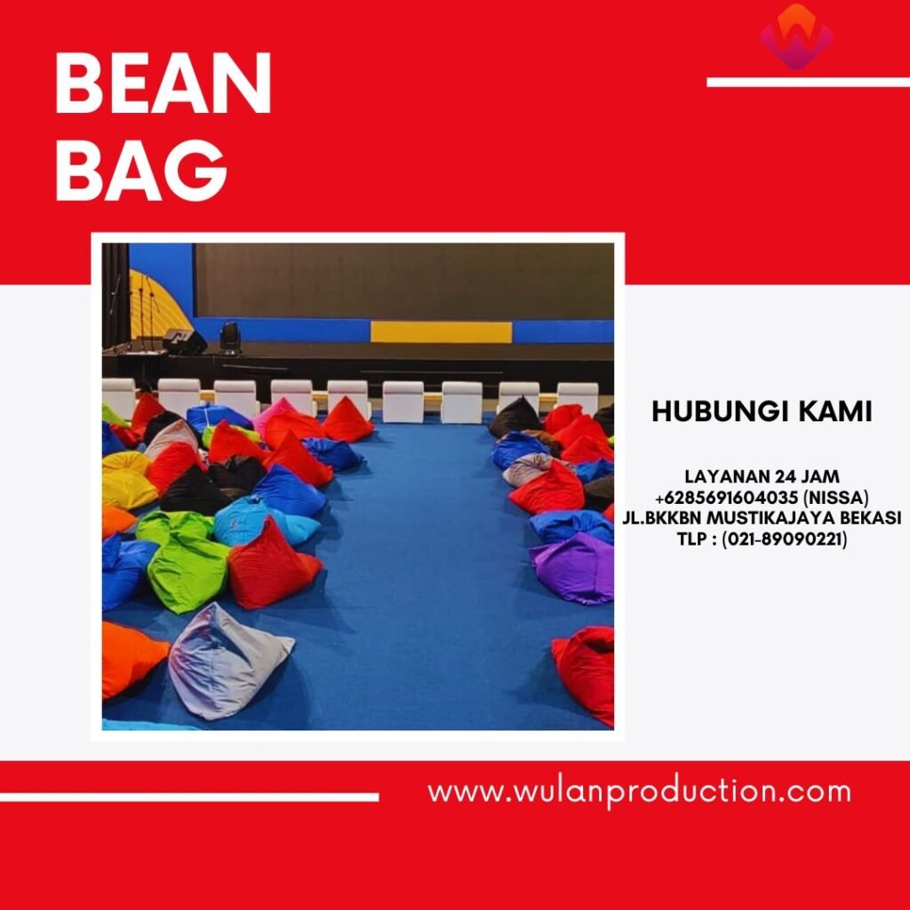 Sewa Bean Bag Prau Atau Kerucut Warna-warni di Jakarta