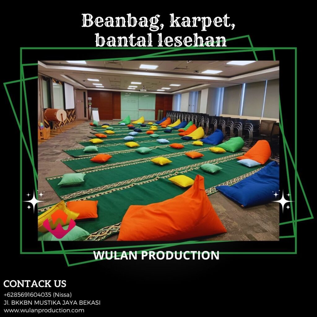 Sewa Beanbag dan Bantal Lesehan Lengkap Karpet Sajadah di Bekasi