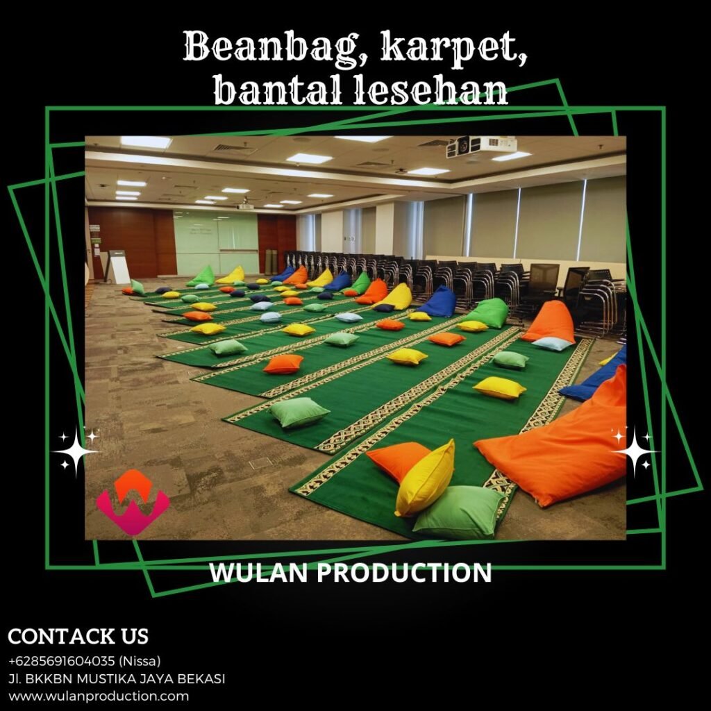 Sewa Beanbag dan Bantal Lesehan Lengkap Karpet Sajadah di Bekasi