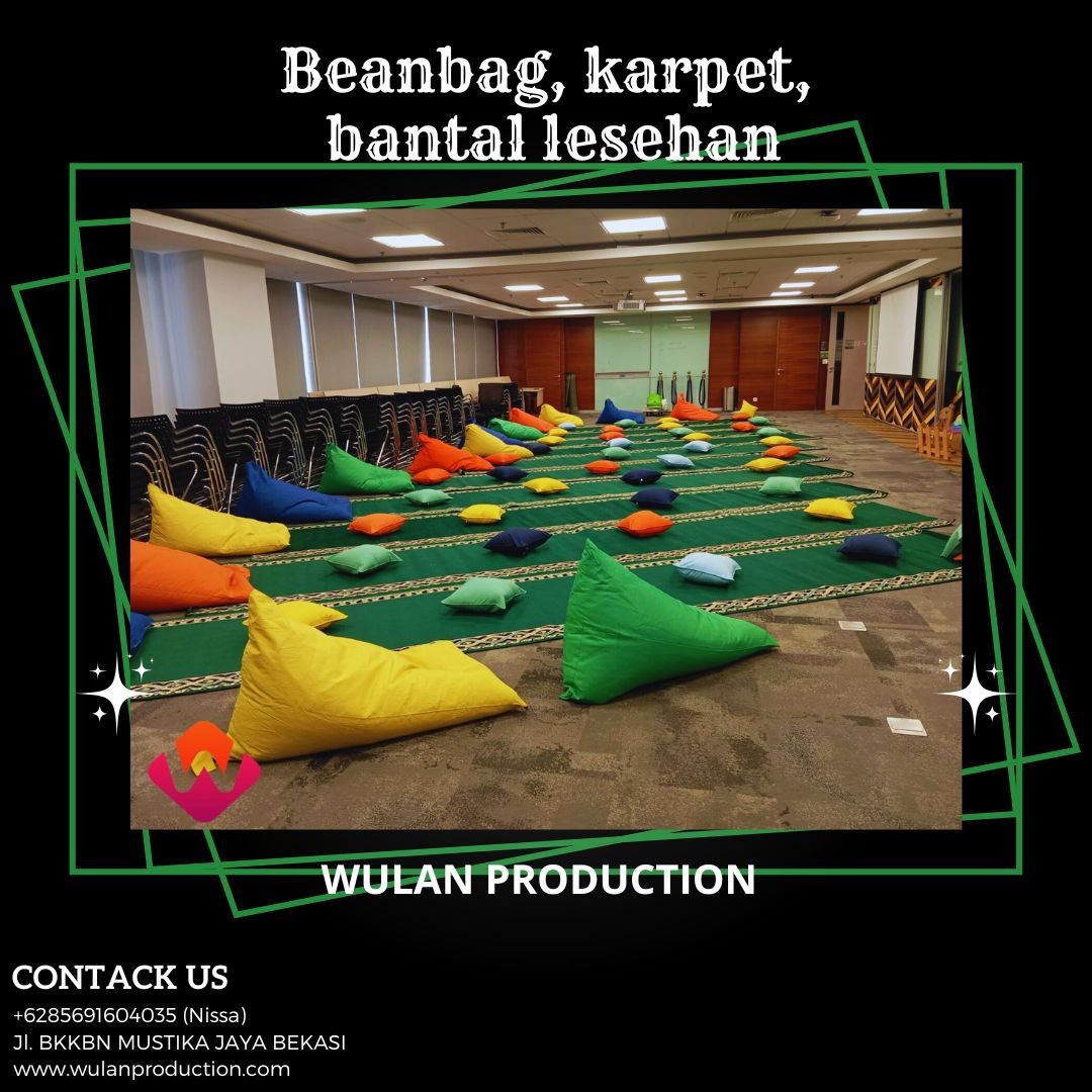 Sewa Beanbag dan Bantal Lesehan Lengkap Karpet Sajadah di Bekasi