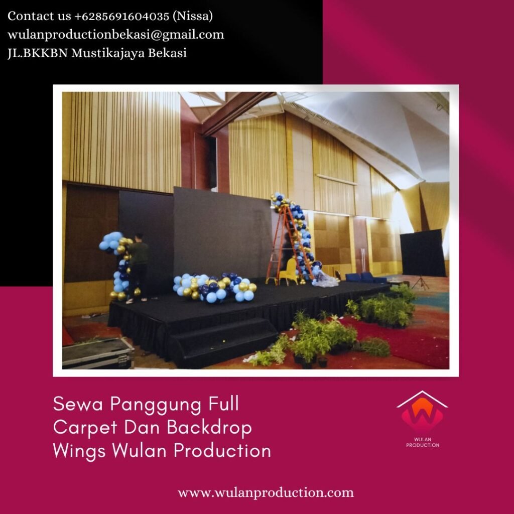 Sewa Panggung Full Carpet Dan Backdrop Wings Video Tron Jakarta
