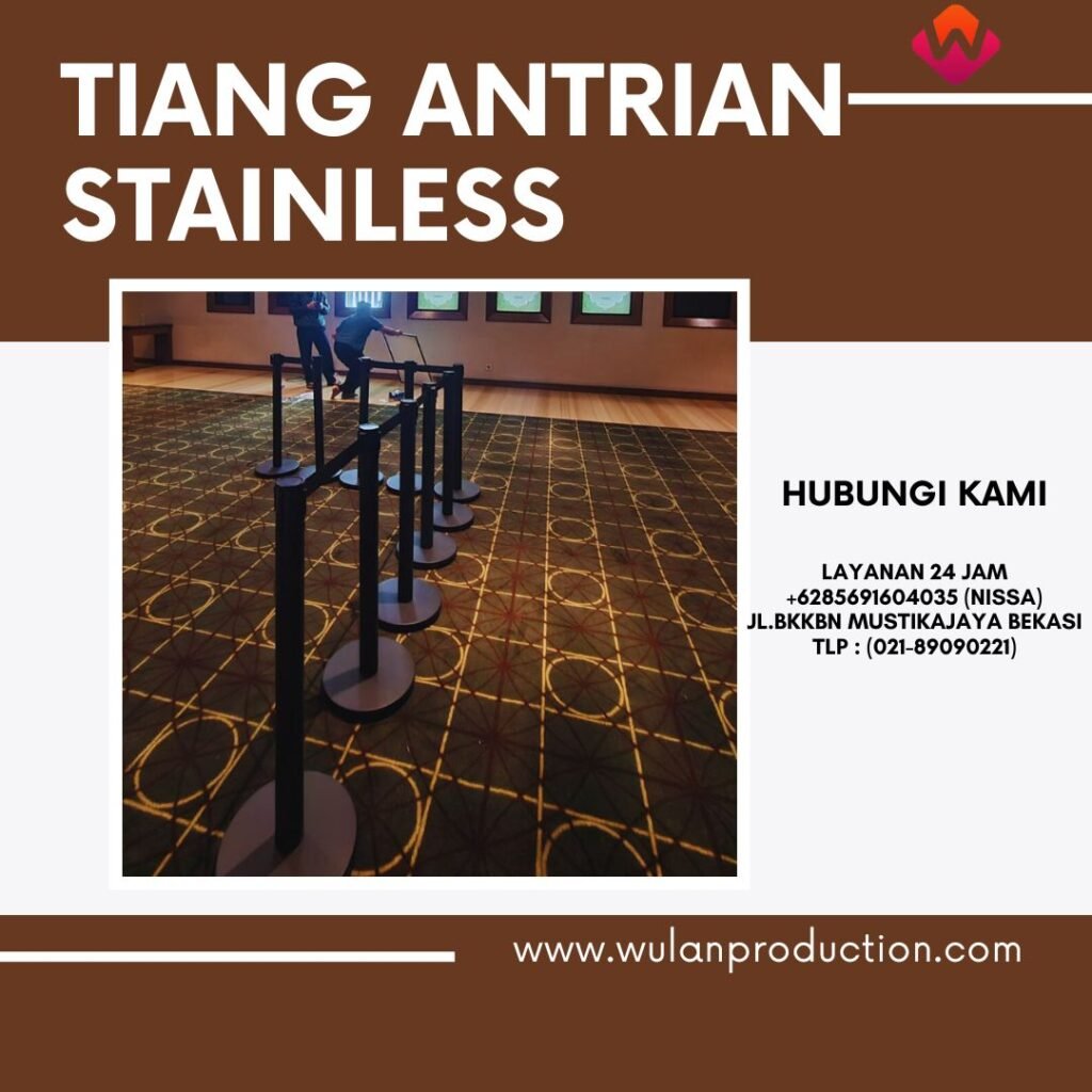 Sewa Tiang Antrian Stainless Gold Silver Dan Hitam di Jakarta