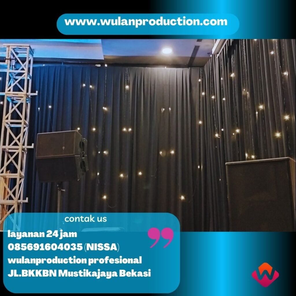 Pusat Sewa Black Curtain Lampu Bintang Juntai di Jakarta