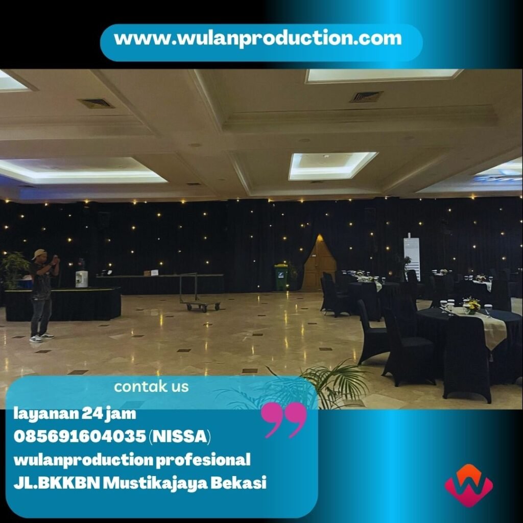 Pusat Sewa Black Curtain Lampu Bintang Juntai di Jakarta