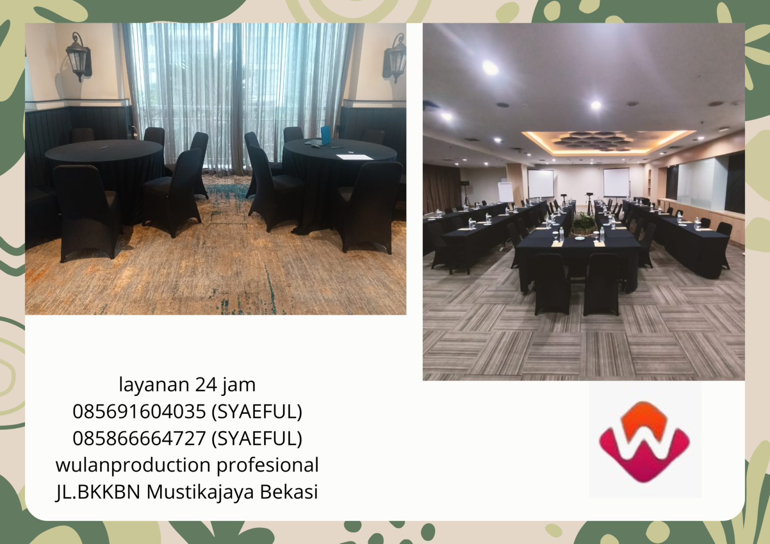 Sewa Kursi Dan Meja Cover hitam Event Siemens Indonesia Jakarta