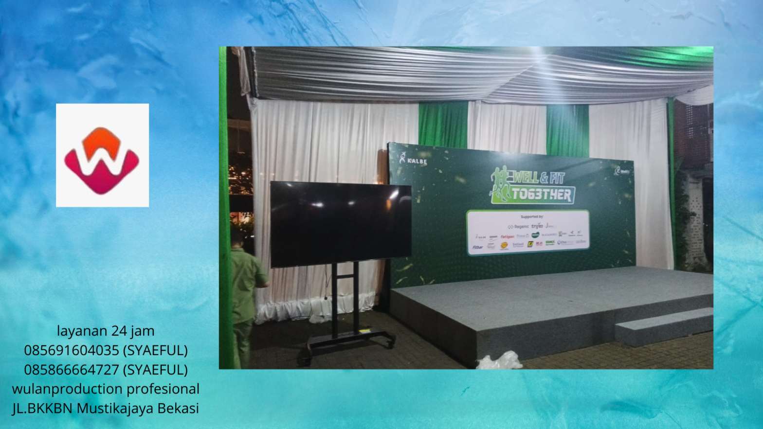 Rental Backdrop Finishing Flexy Korea Event GBK Jakarta pusat