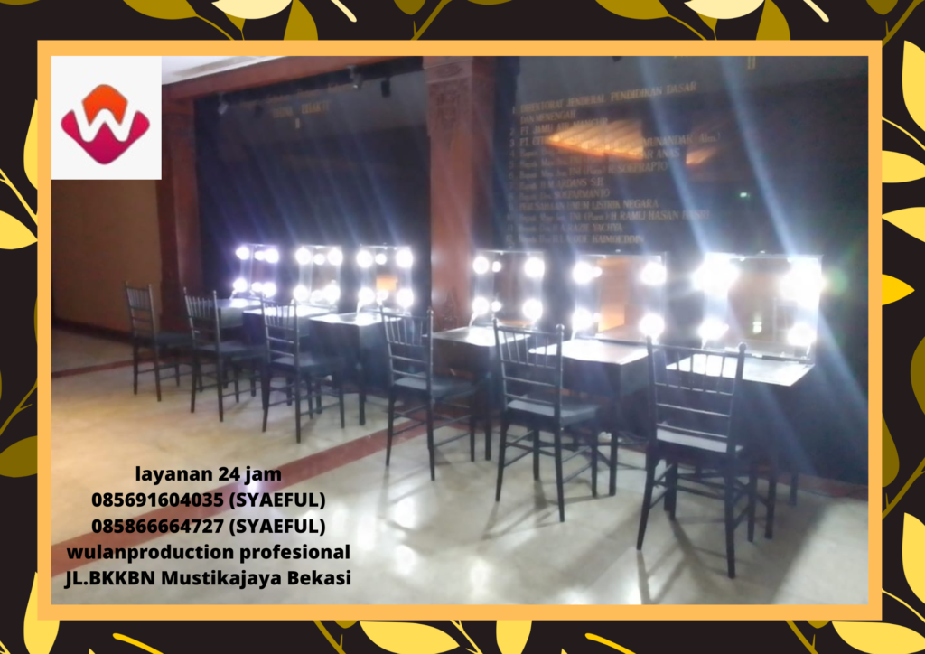 Rental Meja Rias Kotak Hitam Berlampu di Jakarta