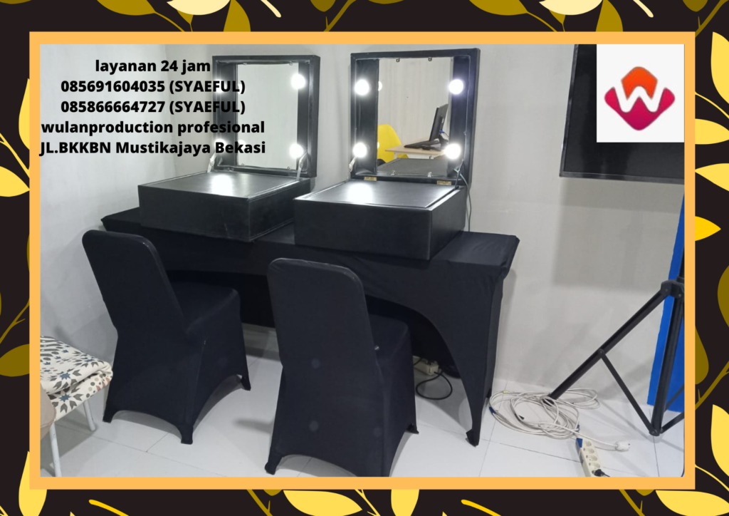 Rental Meja Rias Kotak Hitam Berlampu di Jakarta