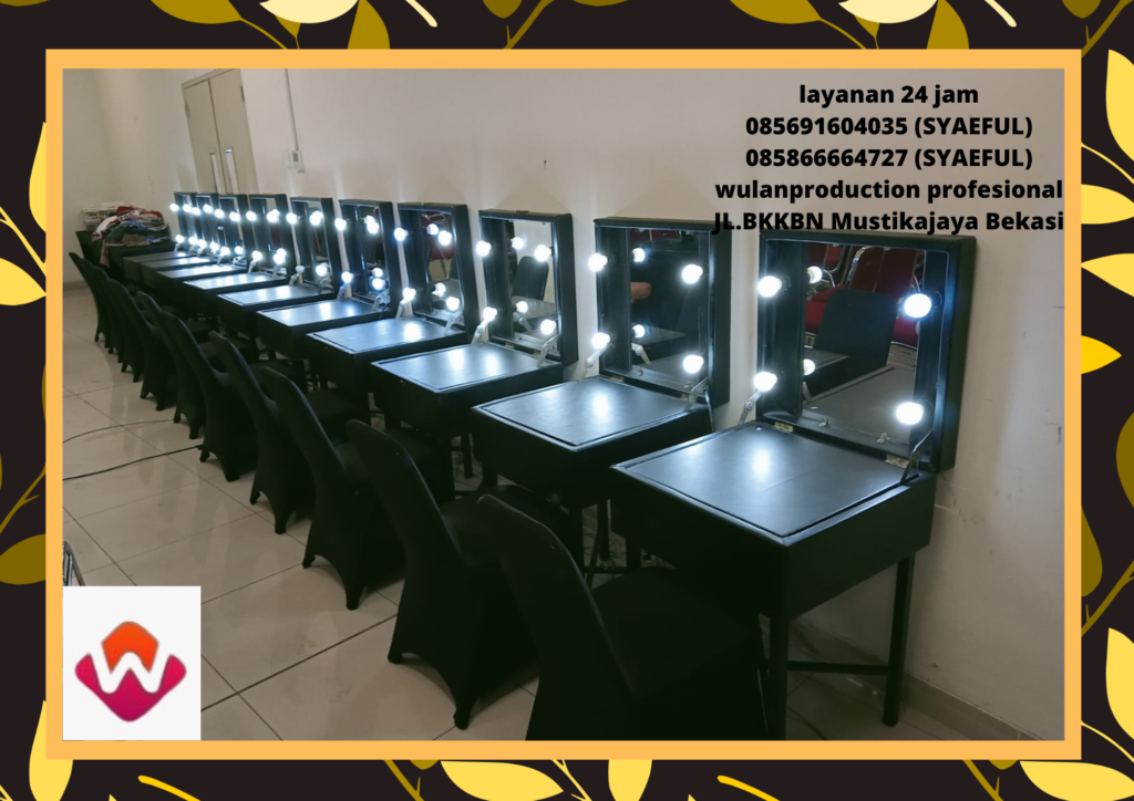 Rental Meja Rias Kotak Hitam Berlampu di Jakarta