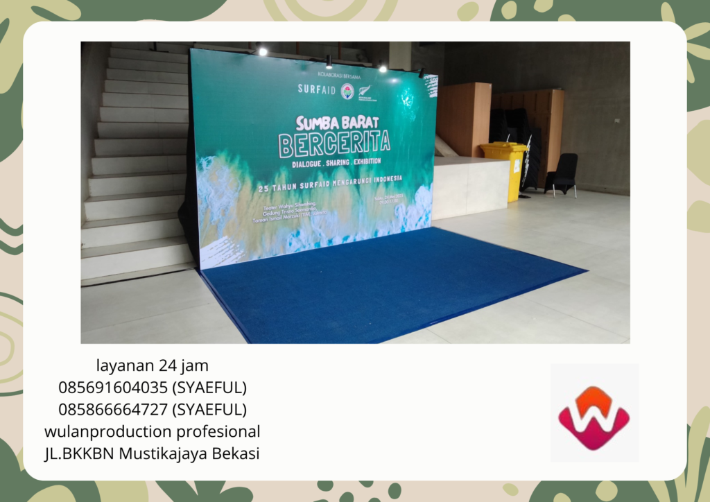 Sewa Panggung Flooring Karpet Biru Dan Backdrop Jakarta