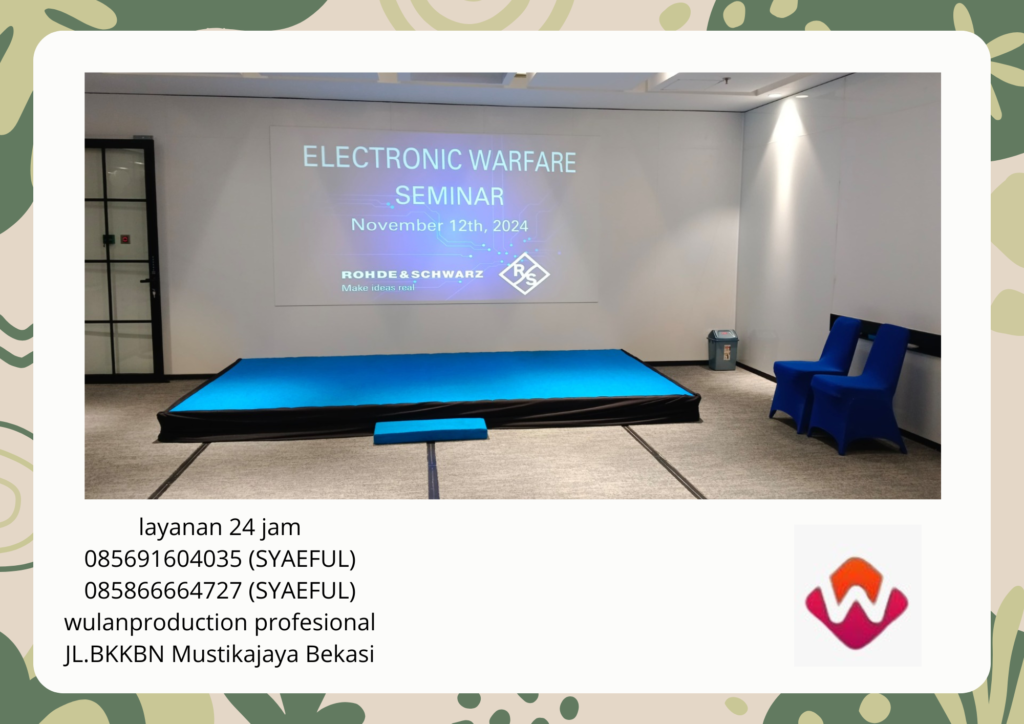 Sewa Panggung Flooring Karpet Biru Dan Backdrop Jakarta