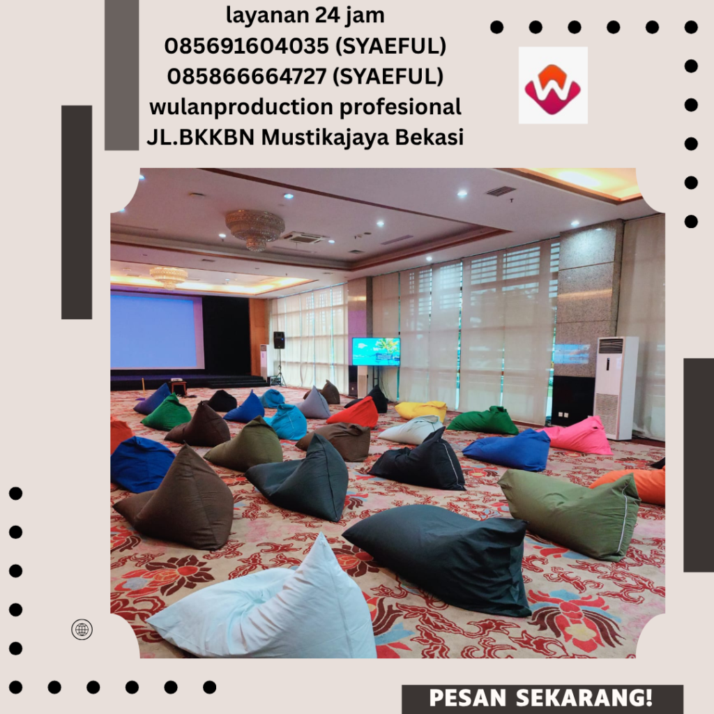Jasa Sewa Bean Bag Lancip Warna Warni Jakarta Selatan