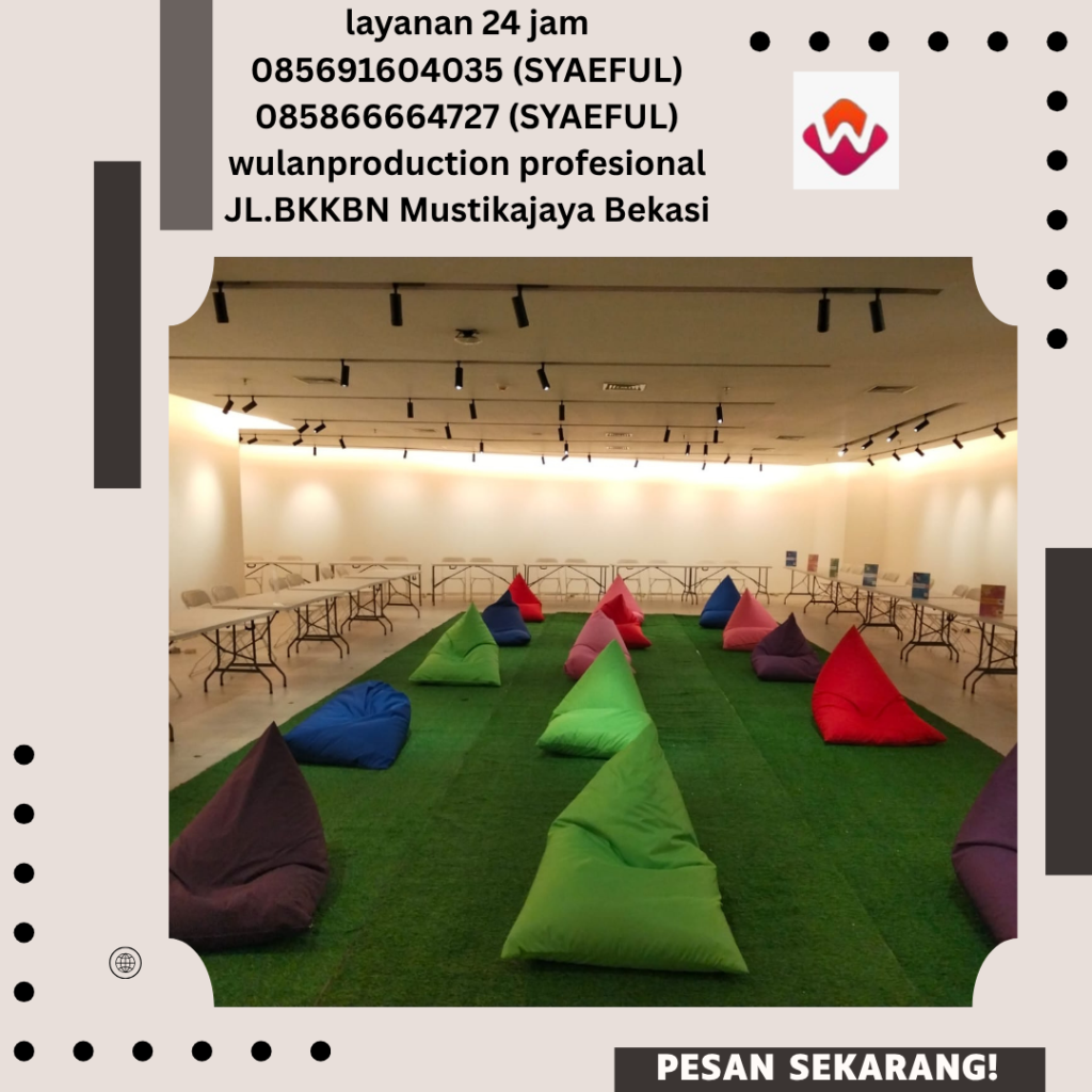 Jasa Sewa Bean Bag Lancip Warna Warni Jakarta Selatan