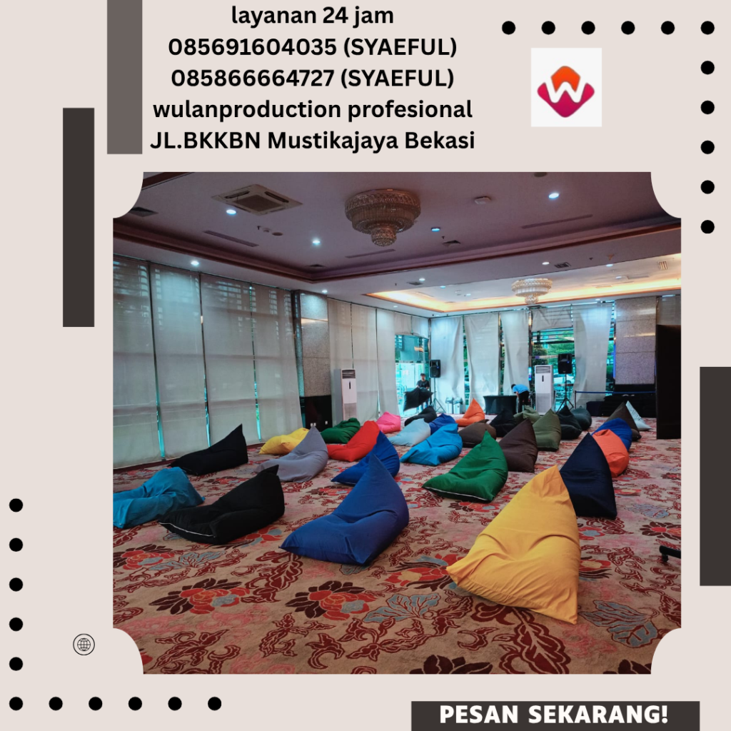 Jasa Sewa Bean Bag Lancip Warna Warni Jakarta Selatan